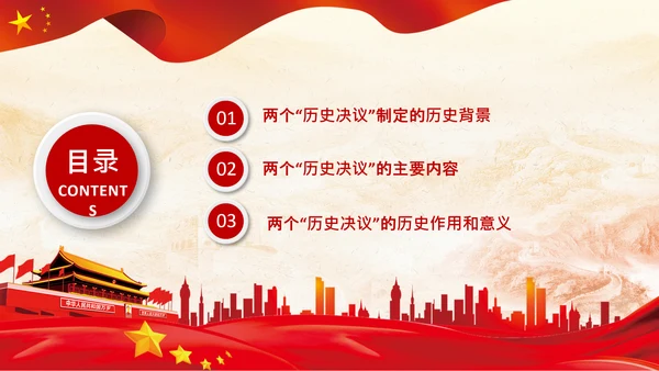 两个历史决议制定背景主要内容和重要意义PPT