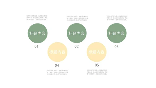 绿色白底简约花卉清新总结汇报PPT模板