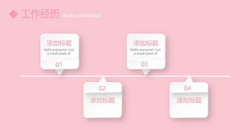 粉色小清新护士个人简历动态PPT模板