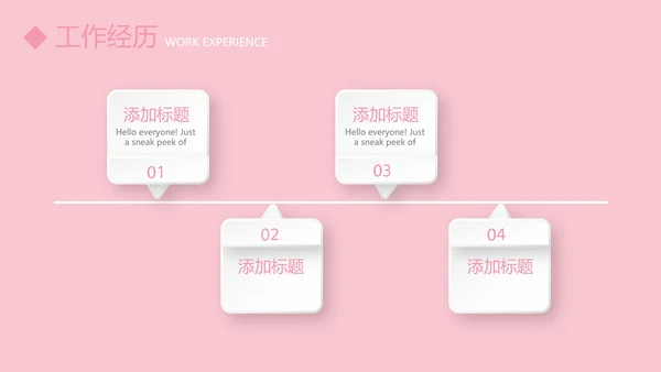 粉色小清新护士个人简历动态PPT模板