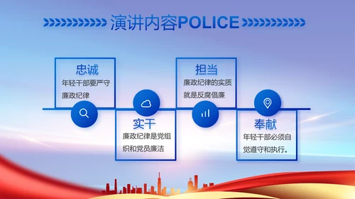 蓝色大气公安警察工作汇报动态PPT