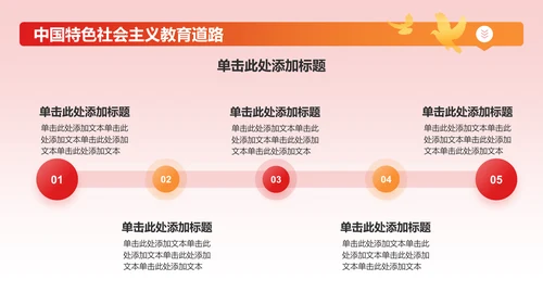 红色党政风思想政治教育培训PPT模板