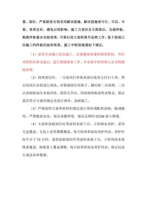 地下车库顶板裂缝处理专题方案.docx