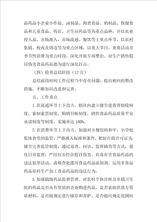 食品药品监督管理所工作计划食品安全工作计划范文