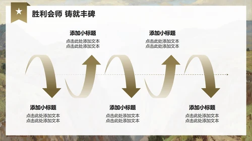 棕色简约风工农红军长征精神主题团课PPT模板