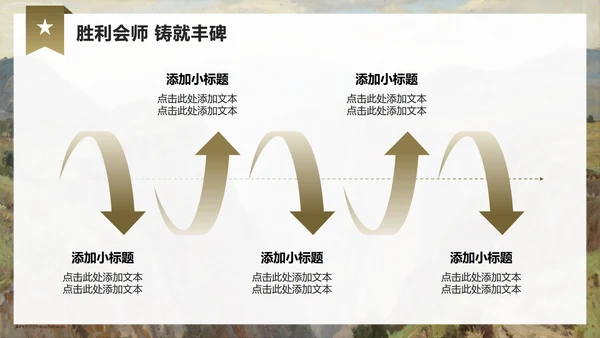 棕色简约风工农红军长征精神主题团课PPT模板