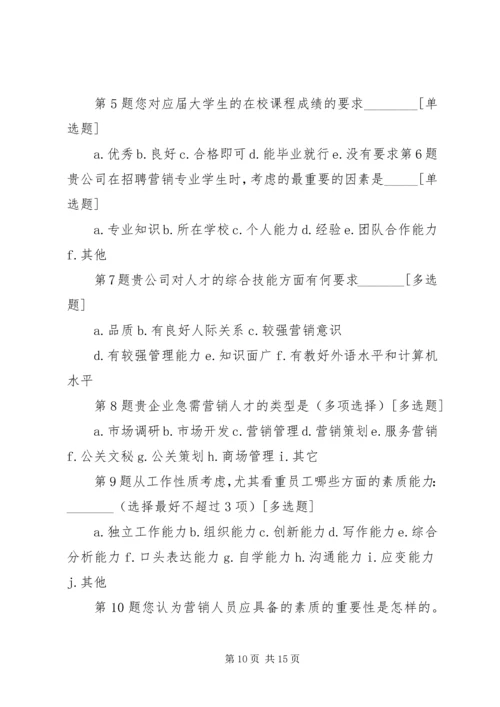 人才市场需求调查表.docx