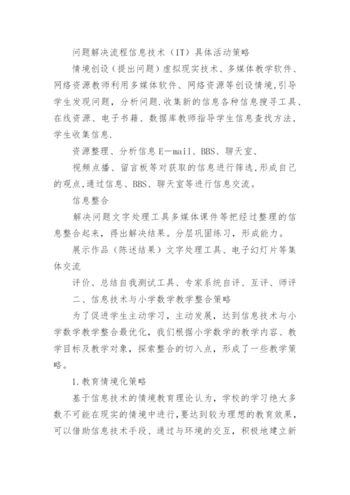 数学教学整合策略管理的论文.docx