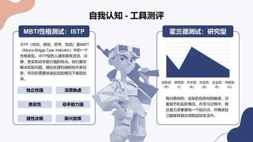 蓝色简约风大学生职业规划PPT模板