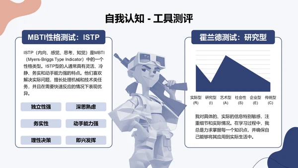 蓝色简约风大学生职业规划PPT模板