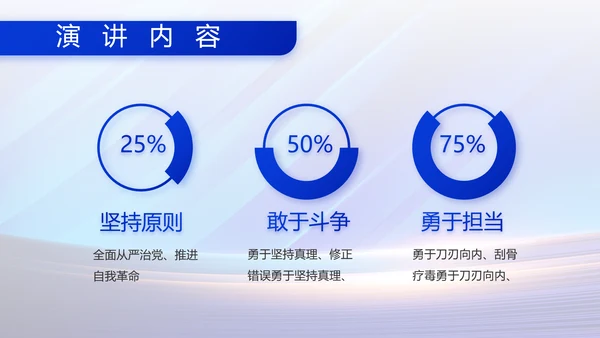 蓝色大气部队国防建设工作总结PPT