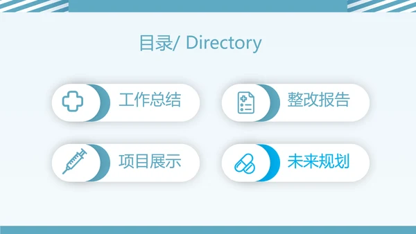蓝色医务安全防护工作总结汇报动态PPT模板