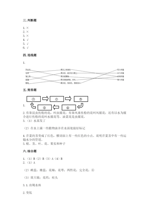 科学四年级下册第一单元《植物的生长变化》测试卷附完整答案【各地真题】.docx