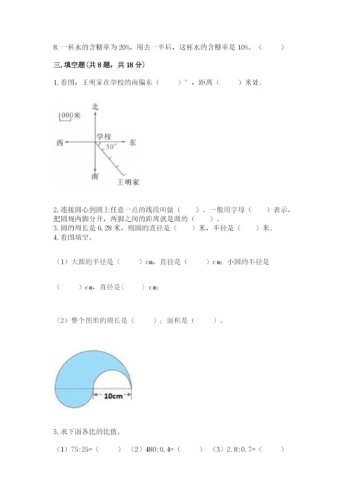 人教版六年级上册数学期末测试卷精品（完整版）.docx