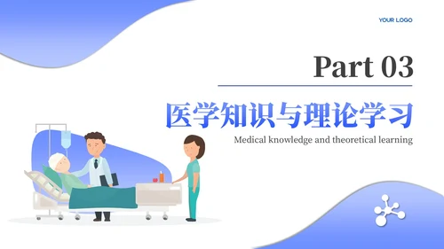 浅蓝色商务风医师规培报告PPT模板