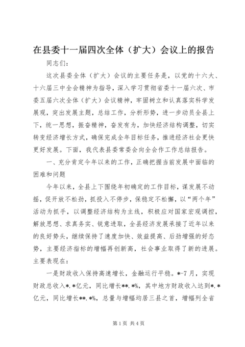 在县委十一届四次全体（扩大）会议上的报告 (3).docx