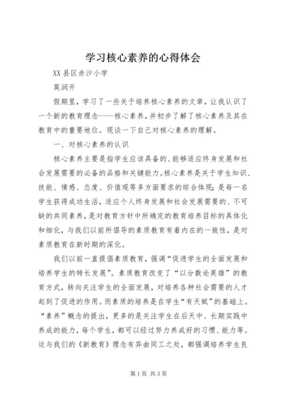 学习核心素养的心得体会.docx