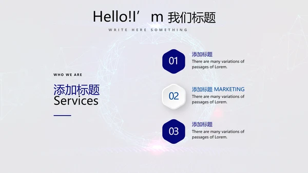 蓝色科技网络信息软件科技商务动态PPT