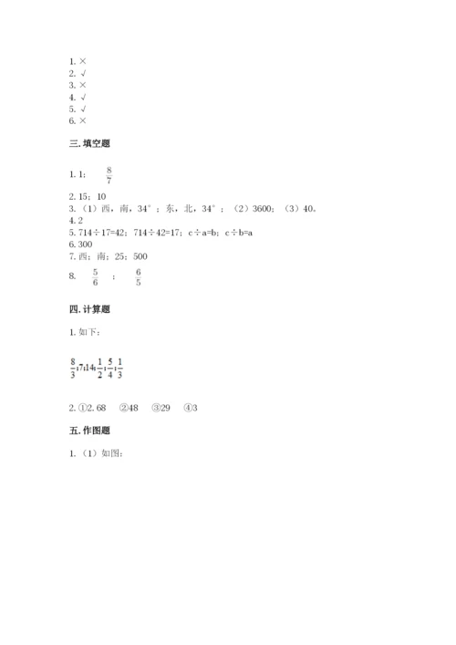 人教版六年级上册数学期中测试卷含答案【精练】.docx