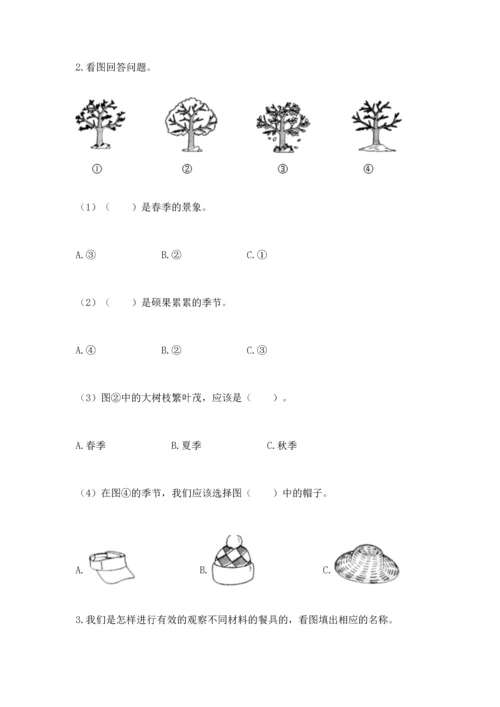 教科版二年级上册科学期末测试卷带答案（典型题）.docx