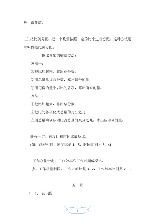 人教版小学六年级数学上册总复习资料汇总[全册].docx