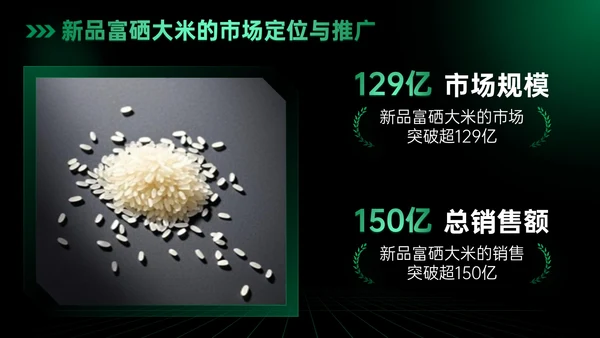 绿色科技风科技富硒大米新品发布会