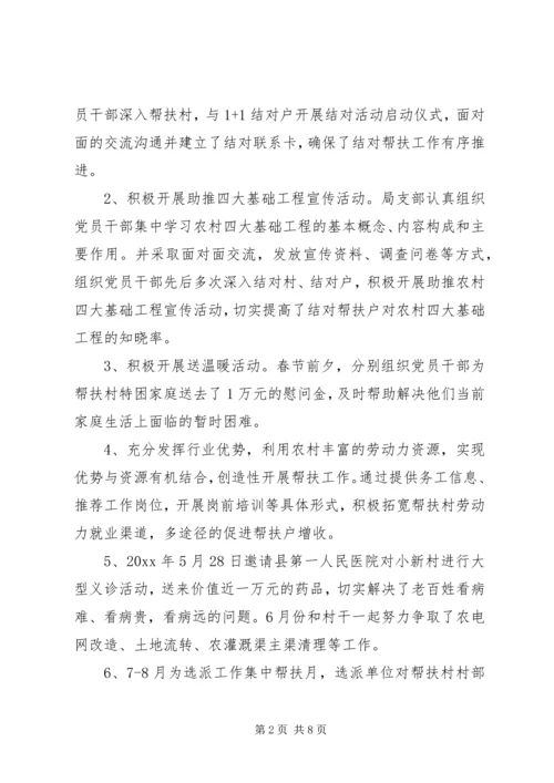 事业单位结对帮扶年终总结和工作计划-某年事业单位年终总结.docx