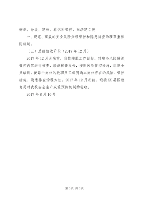 郭仓镇中心小学构建安全风险分级管控和隐患排查治理双重预防机制实施方案.docx