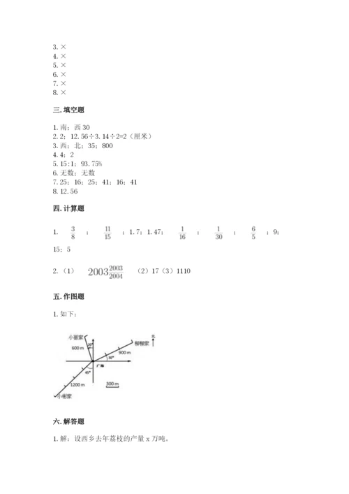 小学数学六年级上册期末卷及答案【易错题】.docx