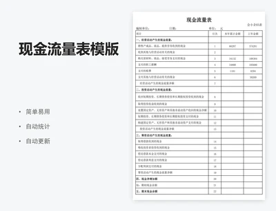 现金流量表模版