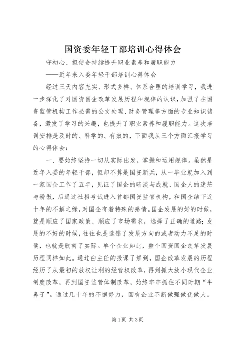 国资委年轻干部培训心得体会.docx