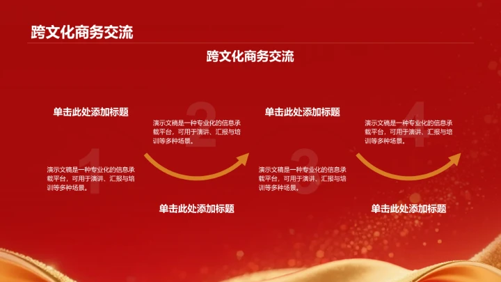 红色政务风商务培训PPT模板