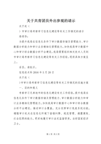 关于共青团员外出参观的请示 (3).docx