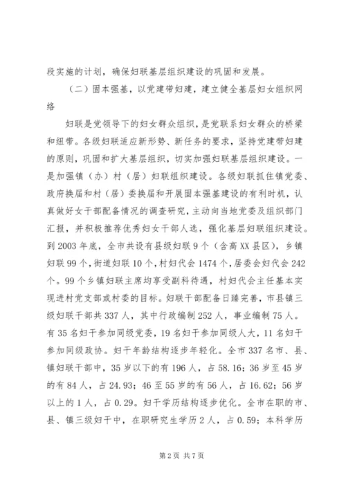 固本强基增强活力妇联基层组织建设抓出实效 (4).docx