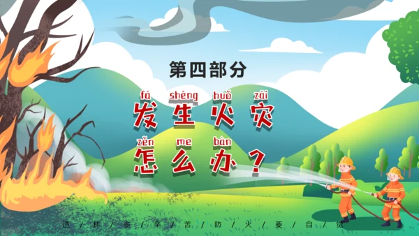 森林防火保护森林，家校安全通用PPT模板