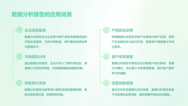 茶茶龙艾绿渐变风数据分析报告