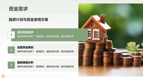 绿色复古风服装商业计划书PPTPPT模板