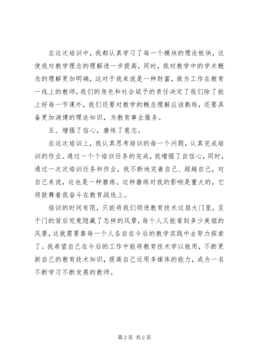 教育技术中级培训学习心得体会.docx