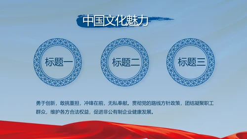 蓝色党建党支部述职报告汇报PPT党课