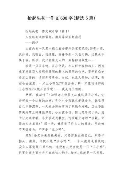 抬起头初一作文600字(精选5篇).docx