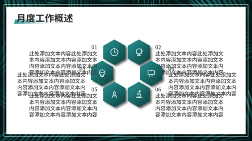 深色绿叶植物系月度复盘工作汇报通用PPT模板