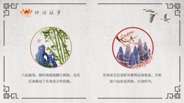 八仙过海的故事通用PPT模板