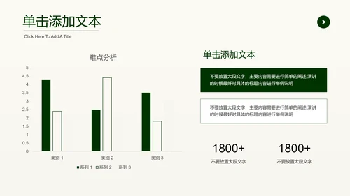 墨绿色植物极简风格通用PPT演示模板