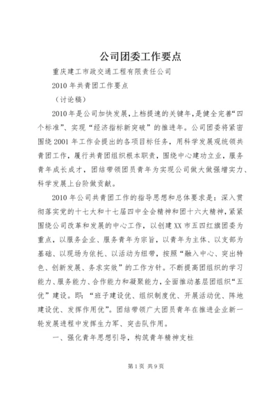 公司团委工作要点.docx