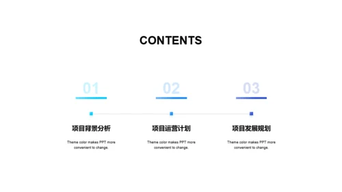 蓝色简约商务商业计划书PPT案例