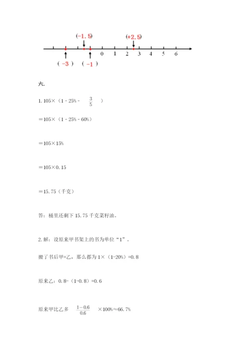 小学六年级数学毕业试题附答案（精练）.docx