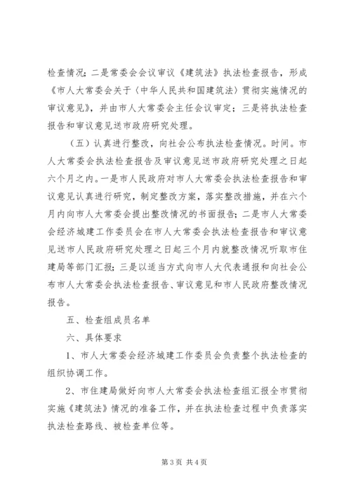 人大建筑法执法检查实施方案.docx