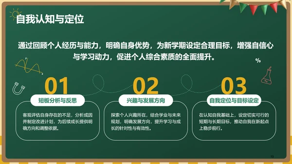 绿色黑板风开学第一课PPT模板