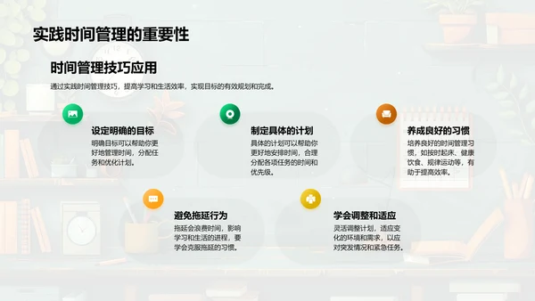 时间管理学习报告PPT模板