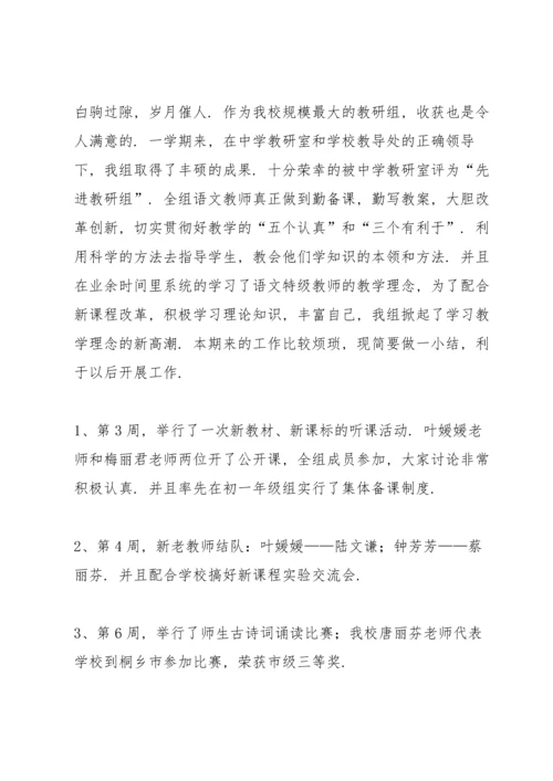 初中语文组教学工作总结.docx